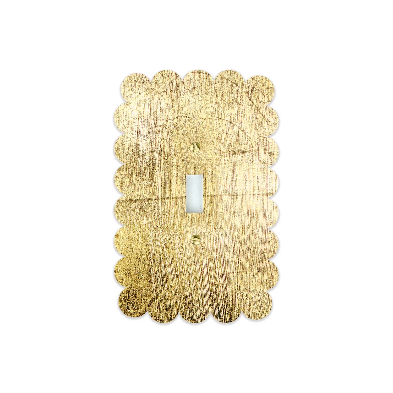 Gold Gilded Scallop Edge Acrylic Switch Plate