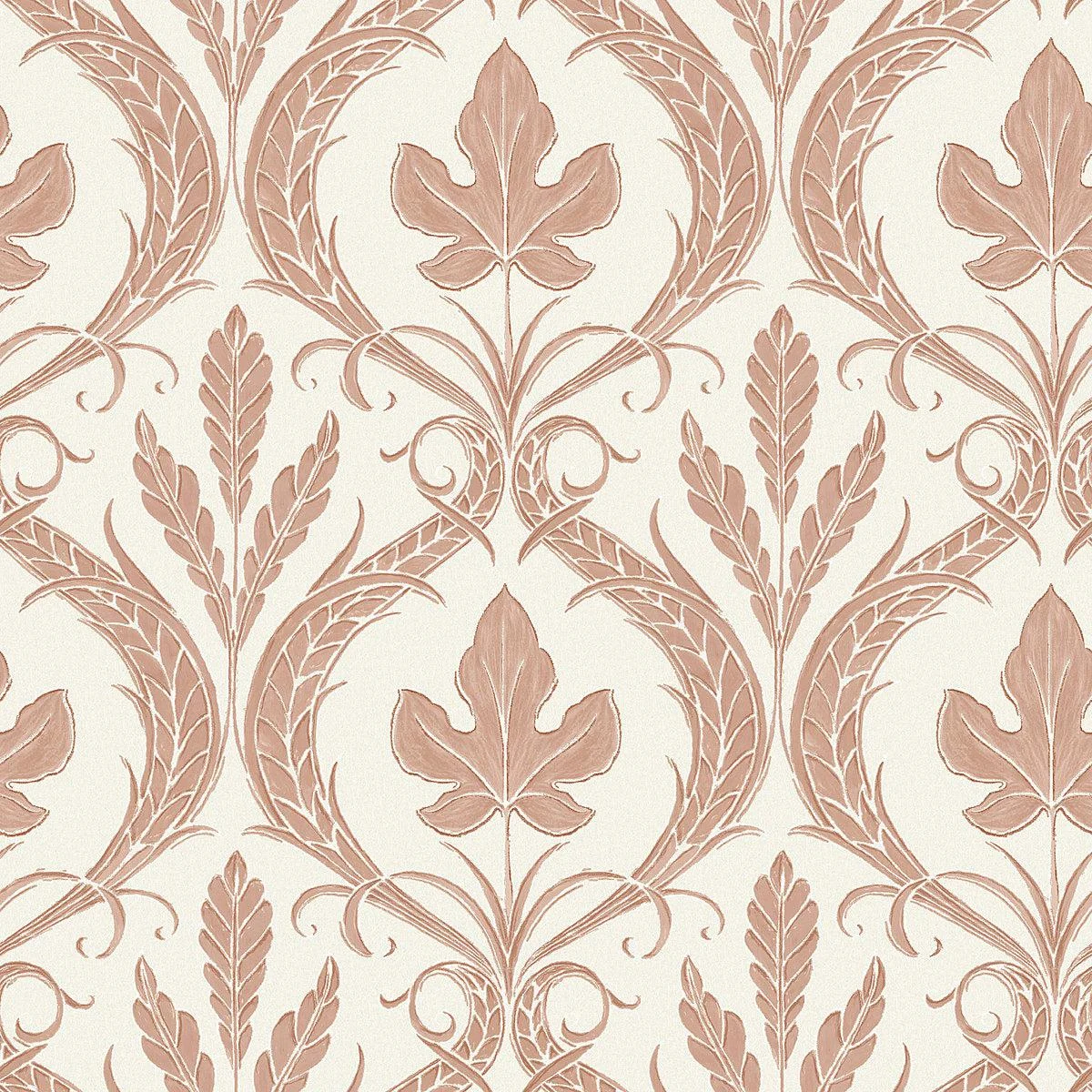 Adirondack Damask Wallpaper // Brown & Beige