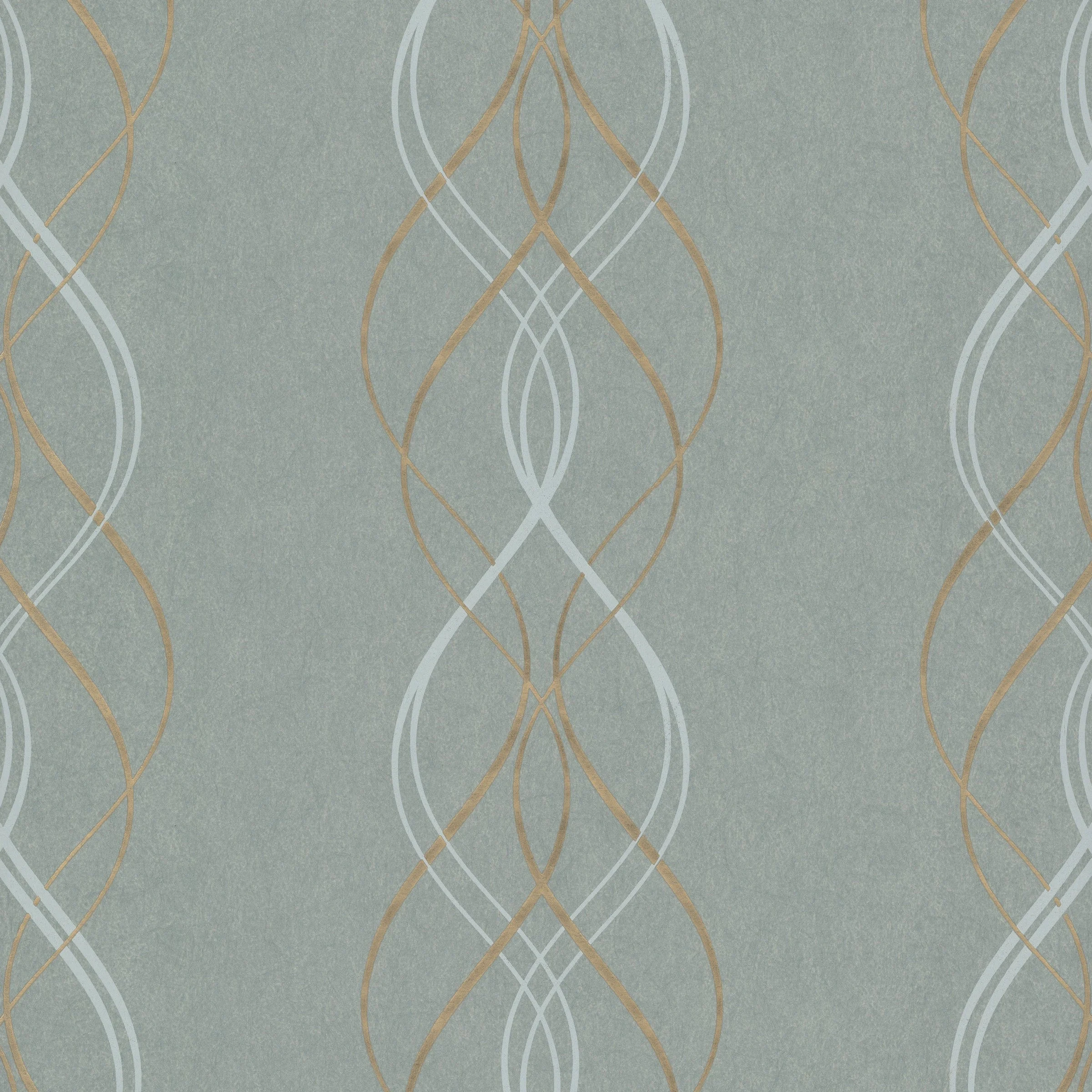 Aurora Wallpaper // Blue & Gold