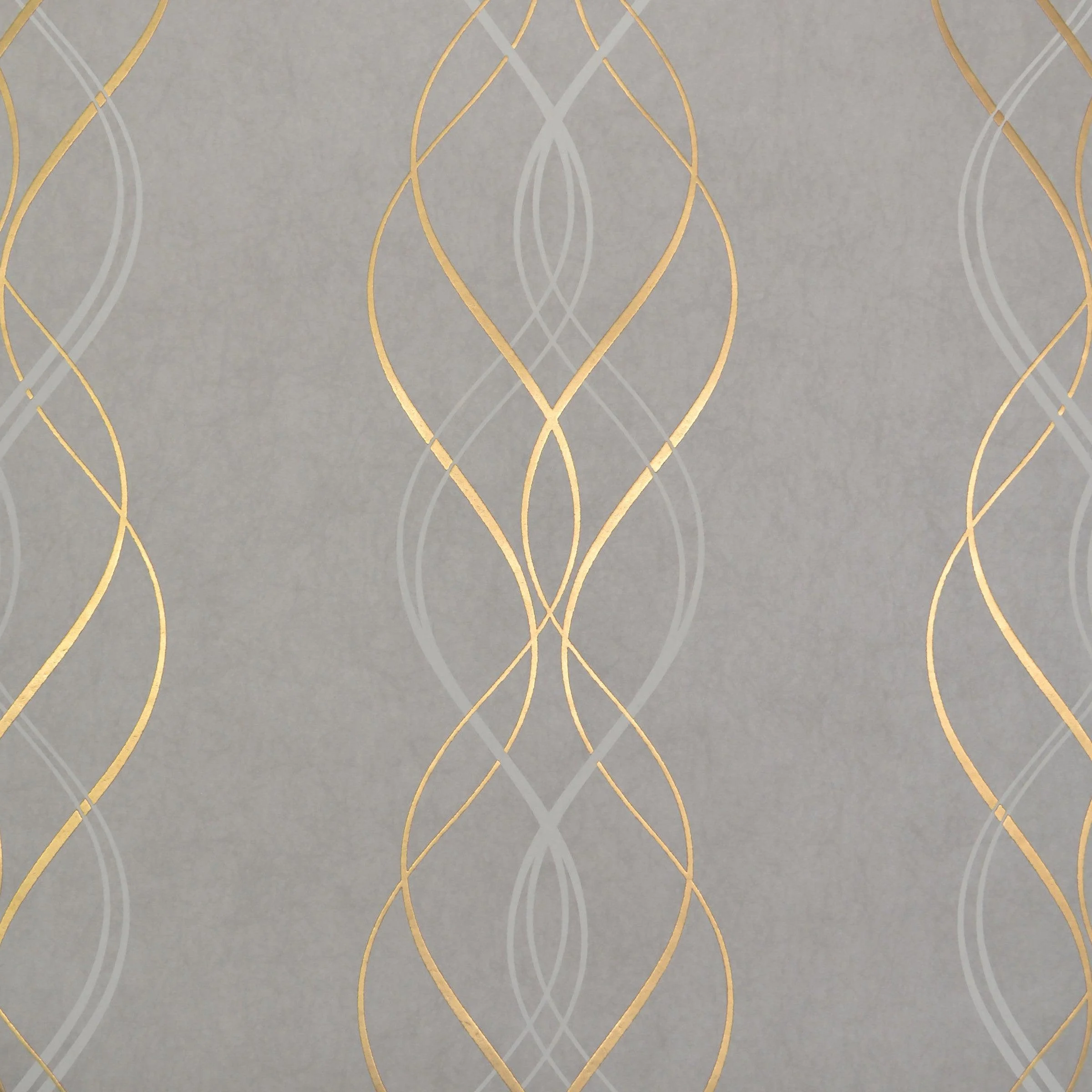 Aurora Wallpaper // Grey & Gold
