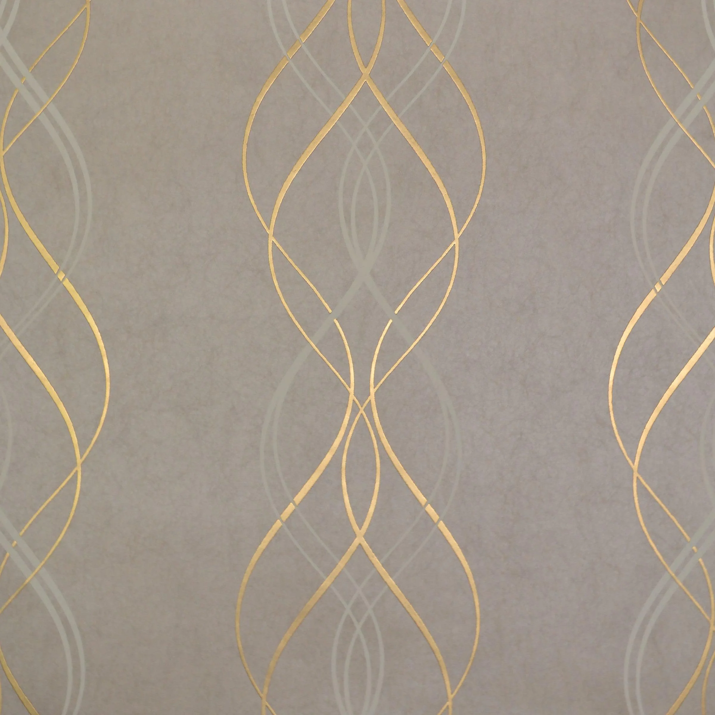 Aurora Wallpaper // Khaki & Gold