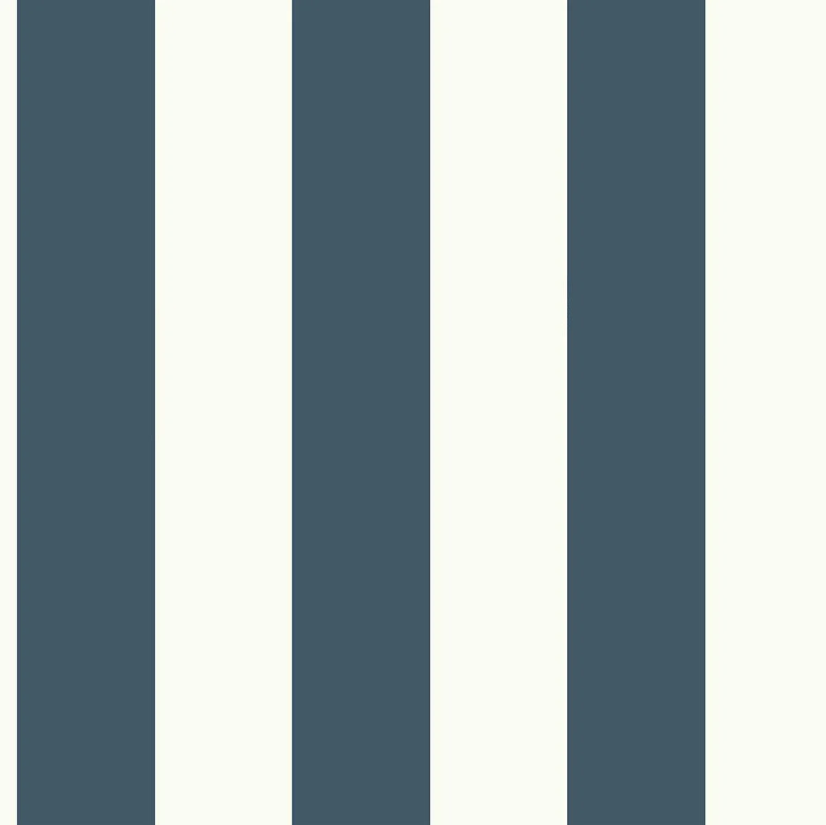 Awning Stripe Wallpaper // Blue & White