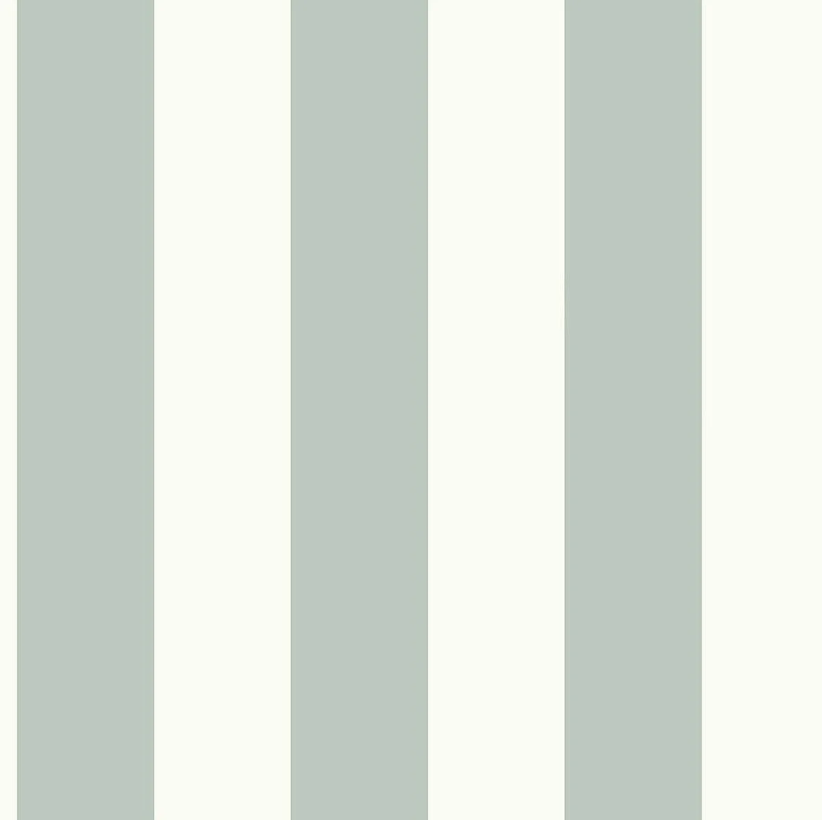 Awning Stripe Wallpaper // Green & White