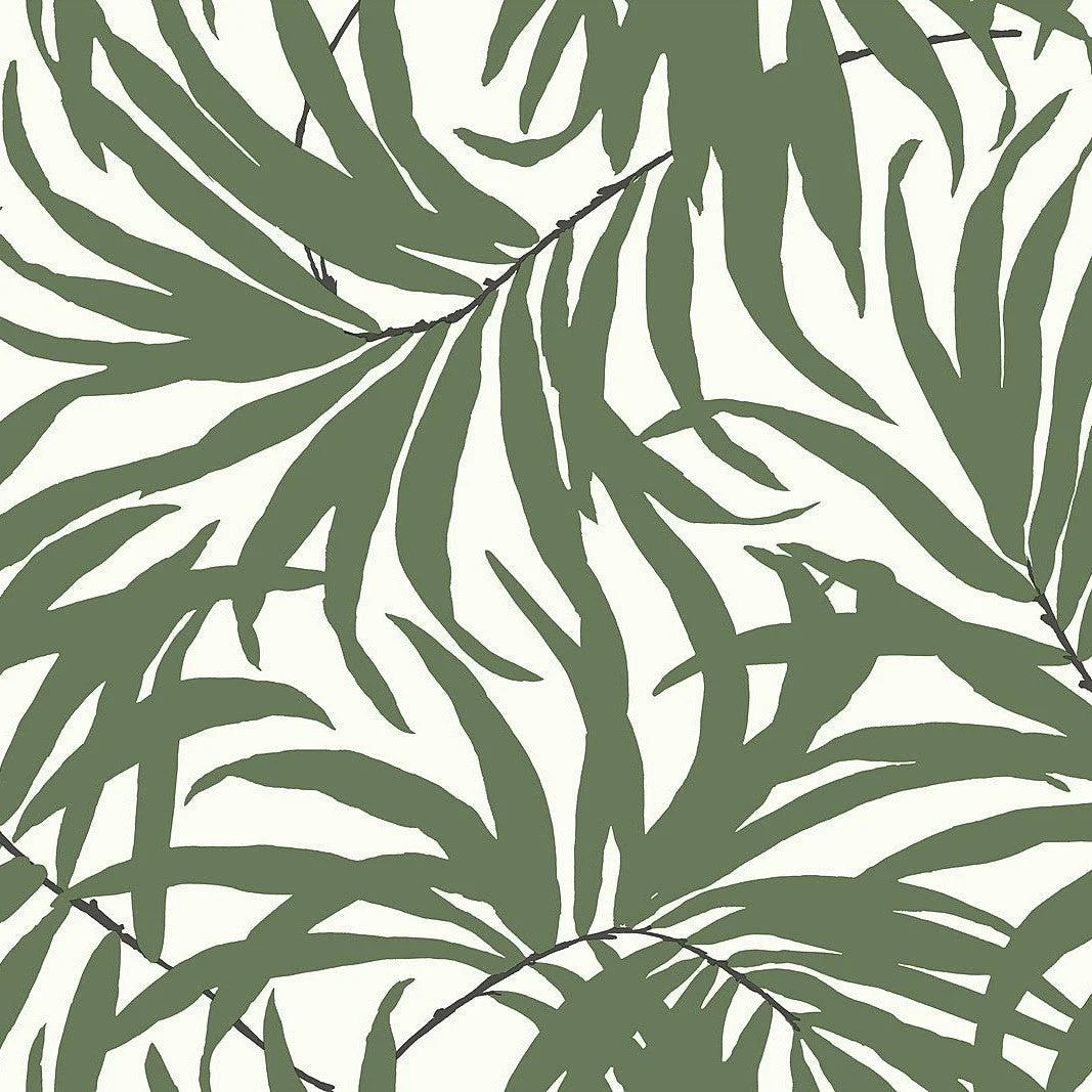 Bali Leaves Peel & Stick Wallpaper // Green