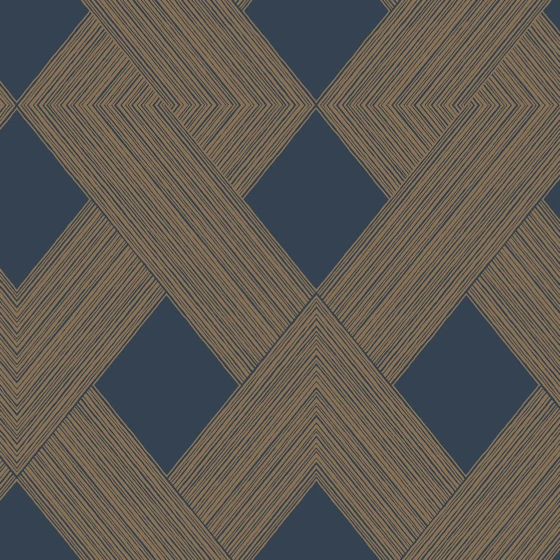 Beveled Edge Wallpaper // Navy