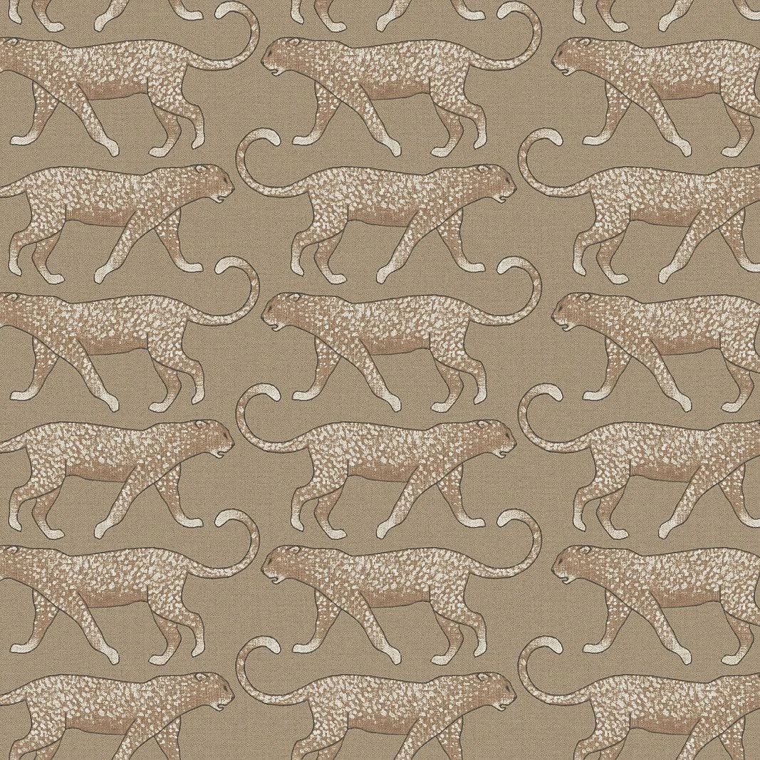 Big Cat Walk Peel & Stick Wallpaper // Brown