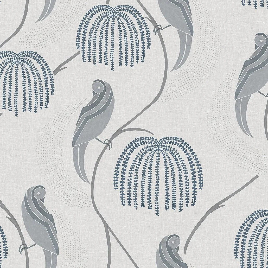 Blaise Wallpaper // Blue & Grey
