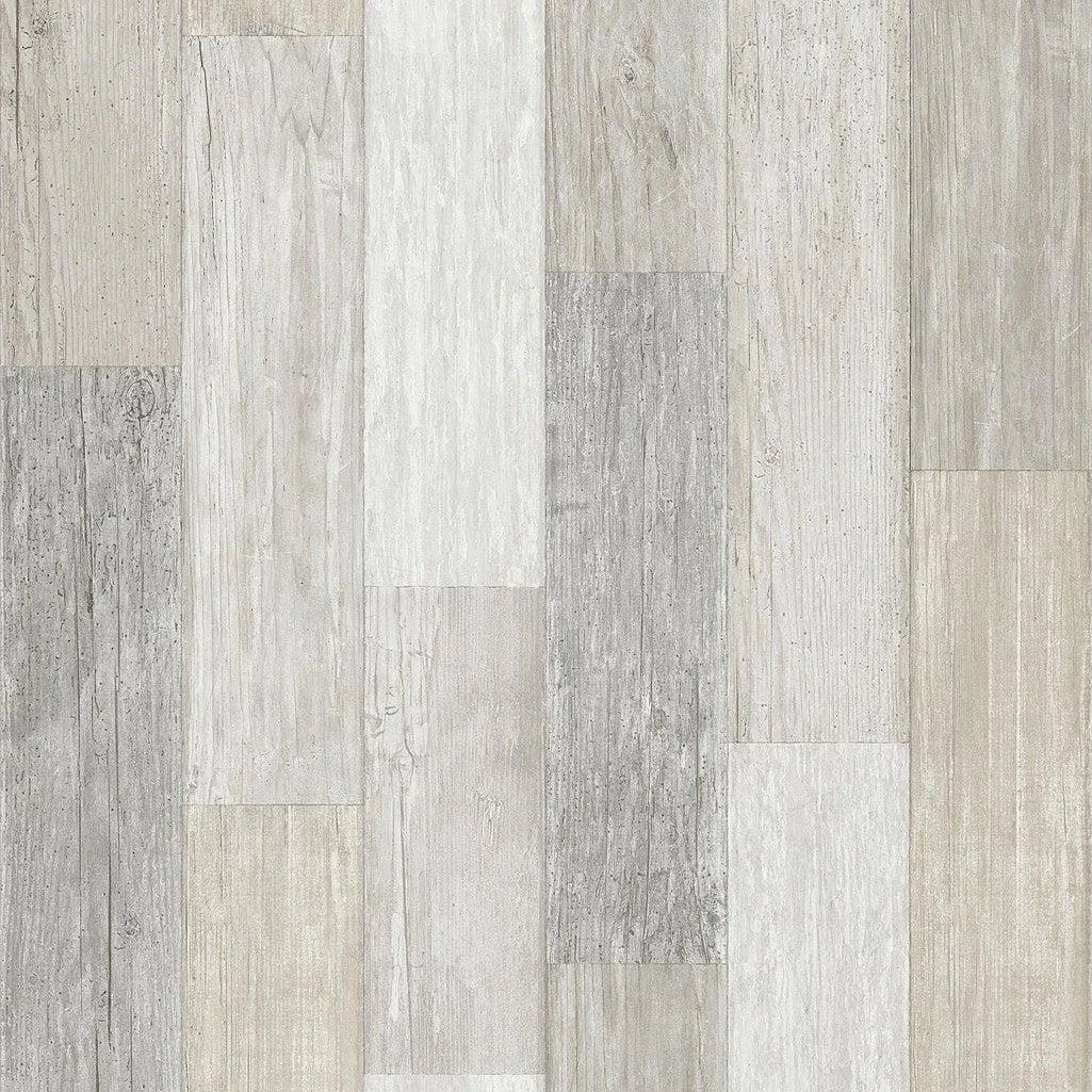 Bleached Pallet Board Wallpaper // White