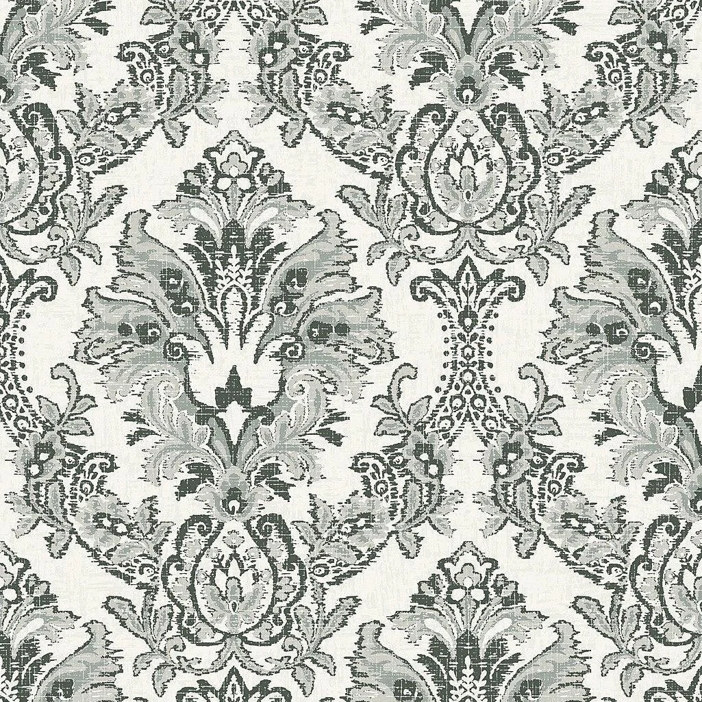 Bold Brocade Wallpaper // Black