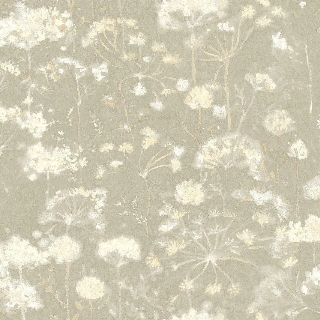 Botanical Fantasy Wallpaper // Light Grey