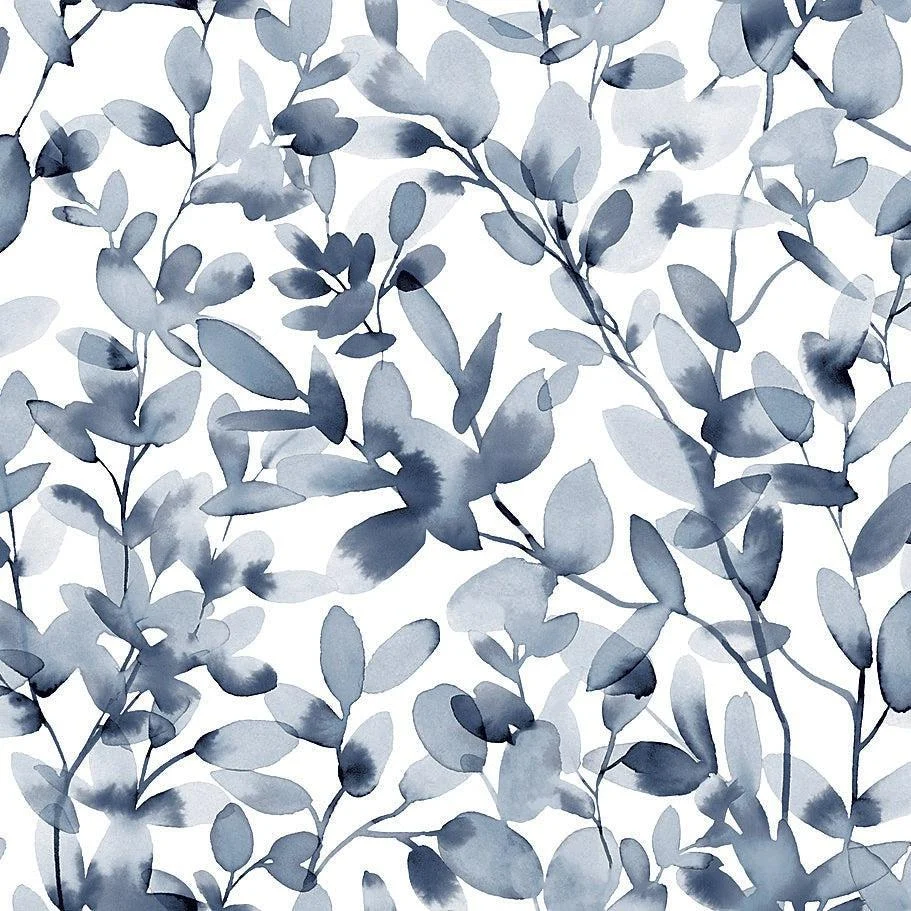 Botany Vines Peel & Stick Wallpaper // Blue