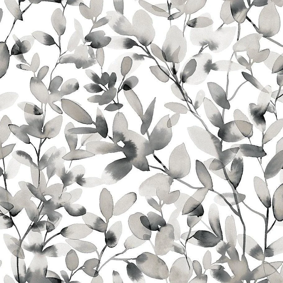 Botany Vines Peel & Stick Wallpaper // Grey