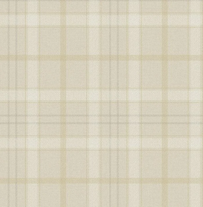 British Heritage Sauvage Plaid Wallpaper // Cream