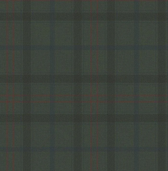 British Heritage Sauvage Plaid Wallpaper // Dark Green
