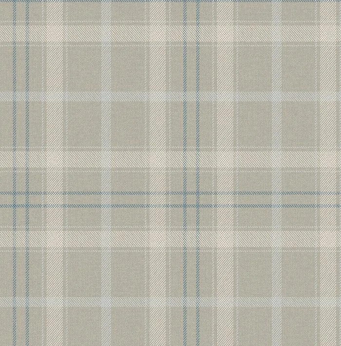 British Heritage Sauvage Plaid Wallpaper // Grey Blue