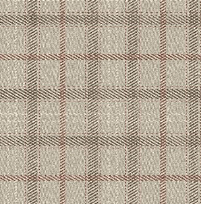 British Heritage Sauvage Plaid Wallpaper // Grey Brown