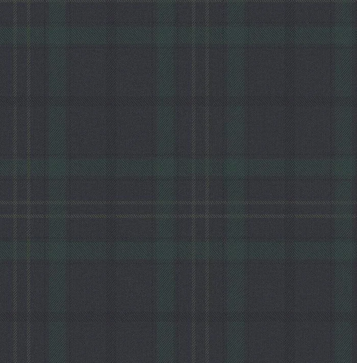 British Heritage Sauvage Plaid Wallpaper // Navy