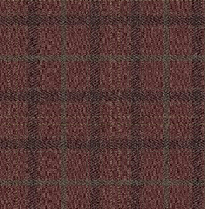 British Heritage Sauvage Plaid Wallpaper // Red