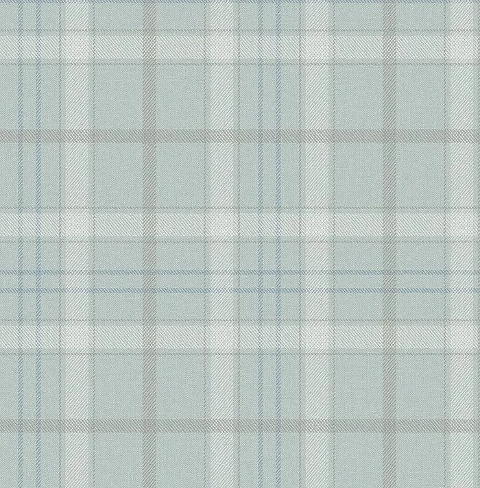British Heritage Sauvage Plaid Wallpaper // Sky Blue
