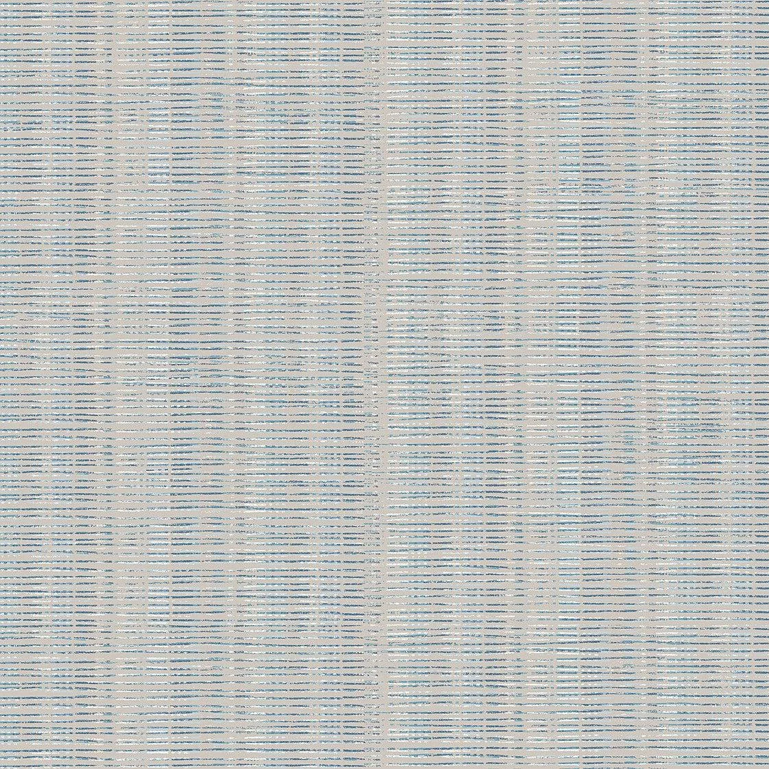 Broken Boucle Stripe Wallpaper // Putty & Blue