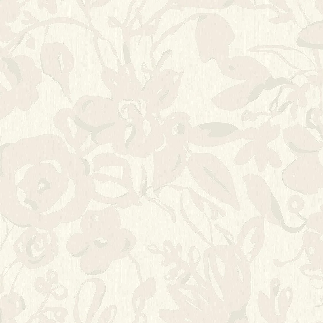 Brushstroke Floral Wallpaper // Pearl