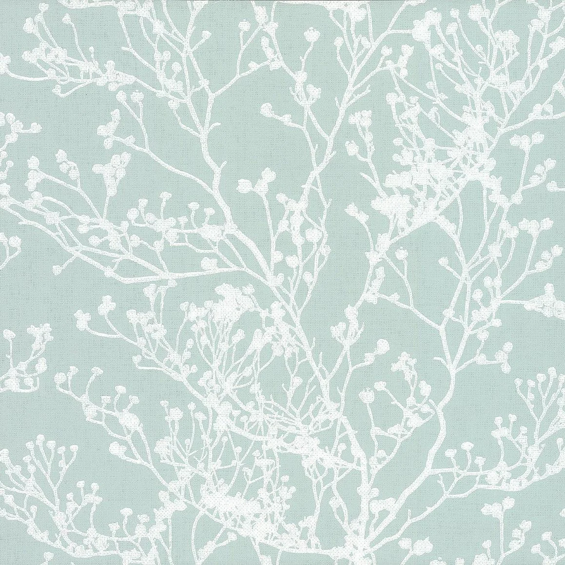 Budding Branch Silhouette Wallpaper // Blue