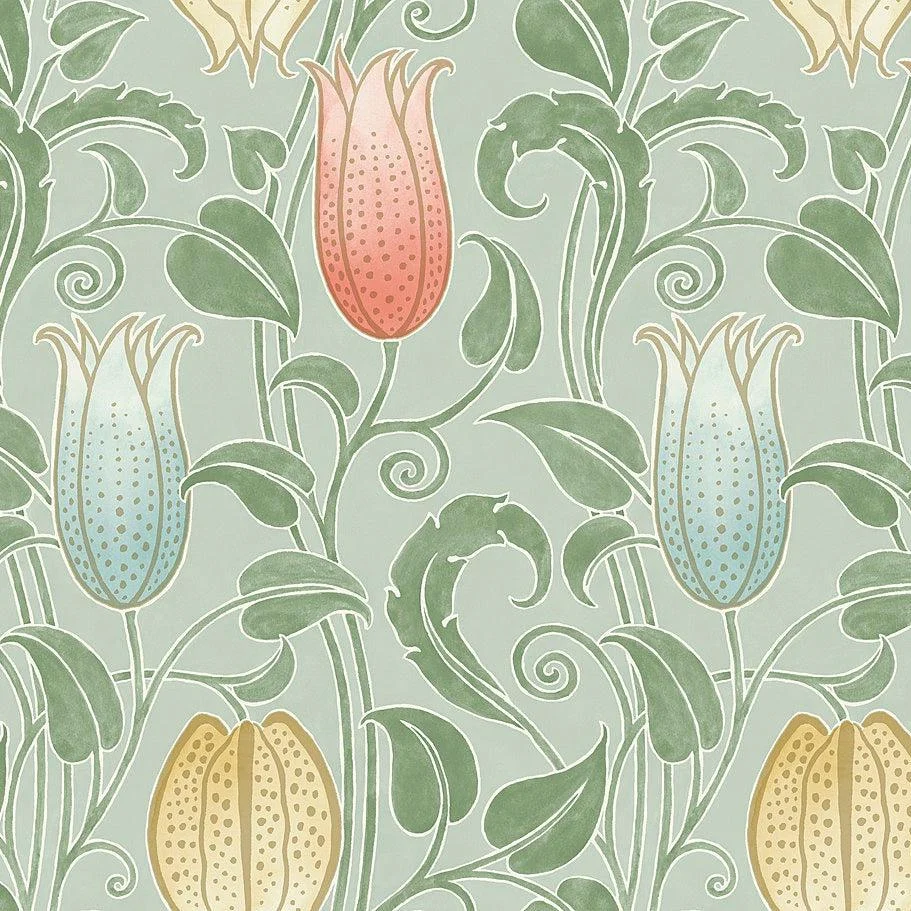 Canterbury Bells Wallpaper // Sage