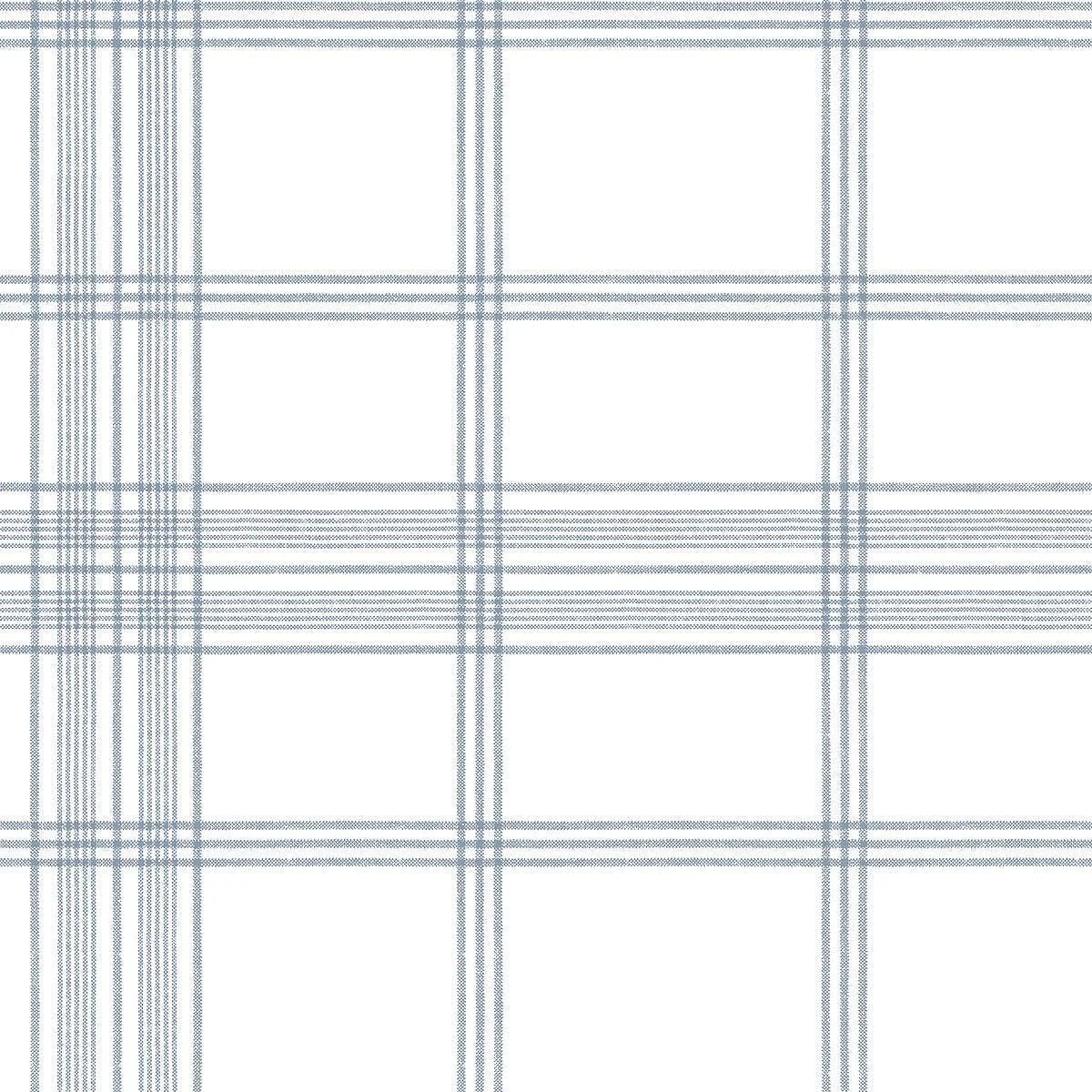 Charter Plaid Wallpaper // Blue