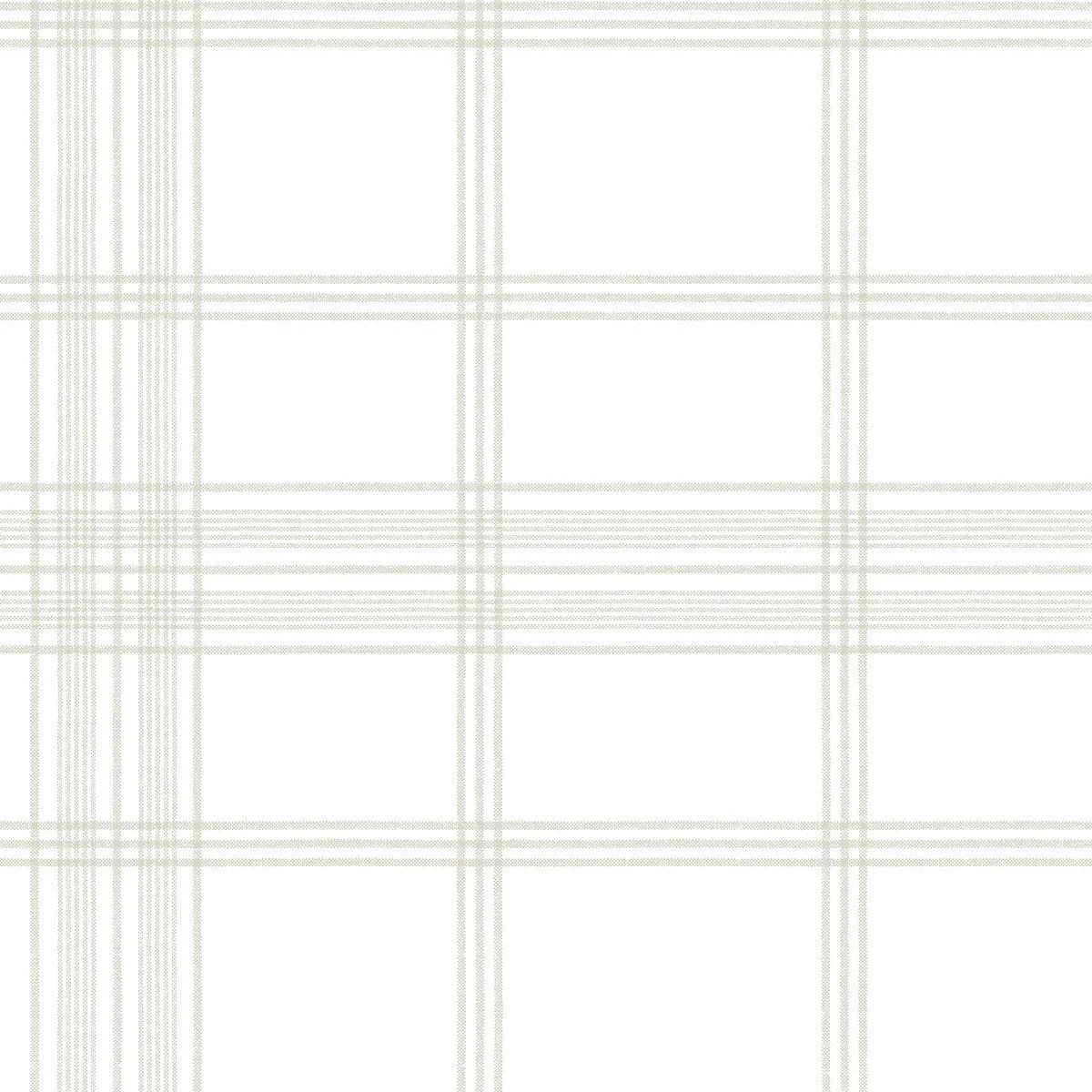 Charter Plaid Wallpaper // Off White