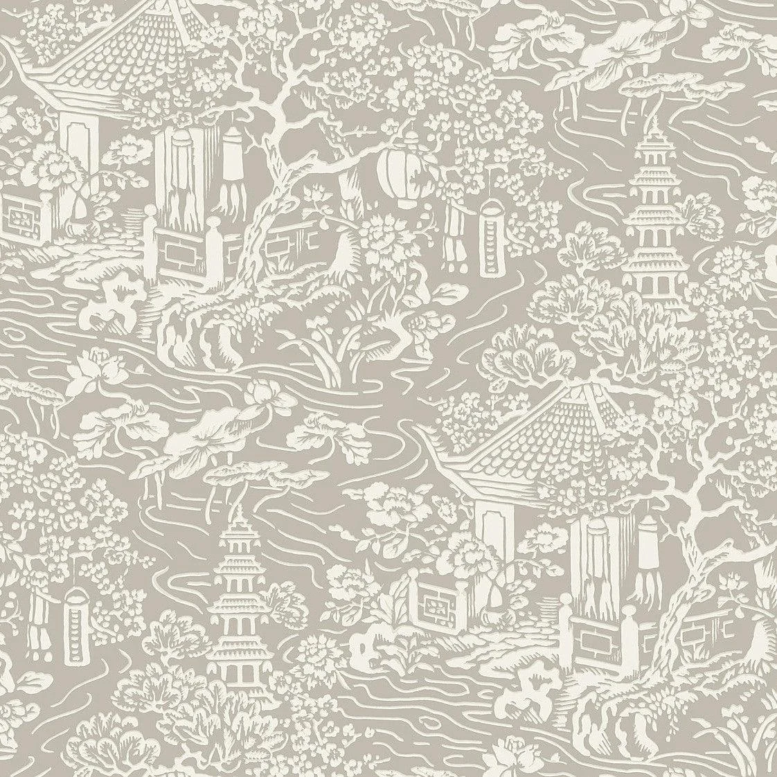 Chinoiserie Wallpaper // Beige