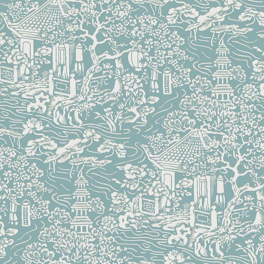 Chinoiserie Wallpaper // Blue & Green