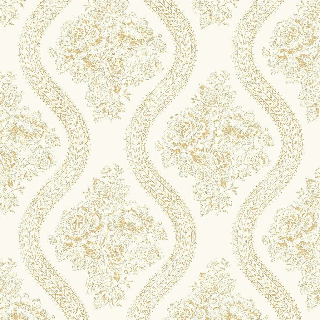 Coverlet Floral Wallpaper // Yellow