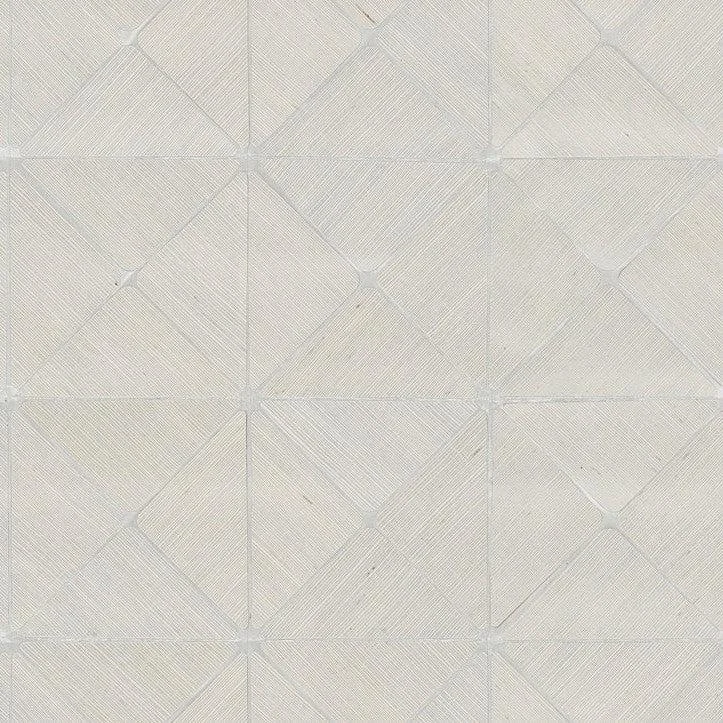 Dazzling Diamond Sisal Grasscloth Wallpaper // Silver