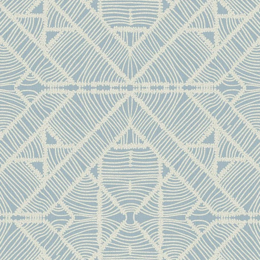 Diamond Macrame Wallpaper // Blue