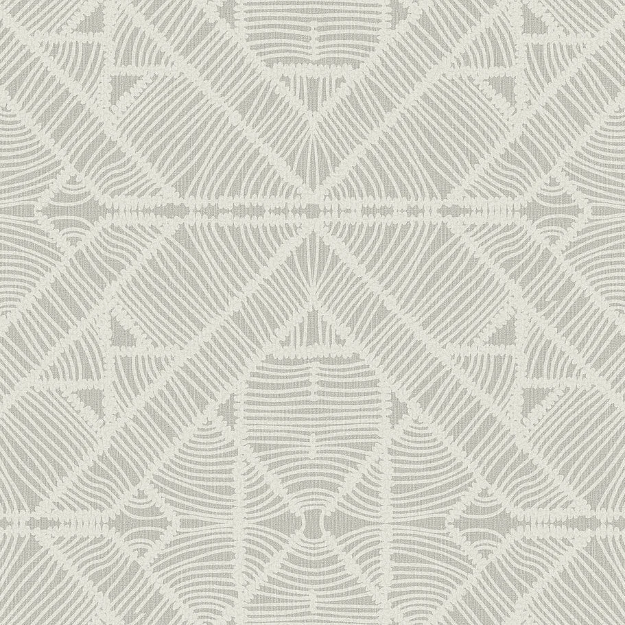Diamond Macrame Wallpaper // Grey