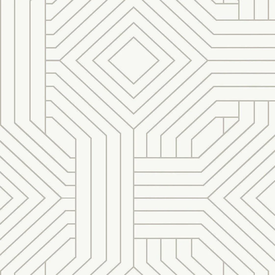 Diverging Diamonds Wallpaper // White