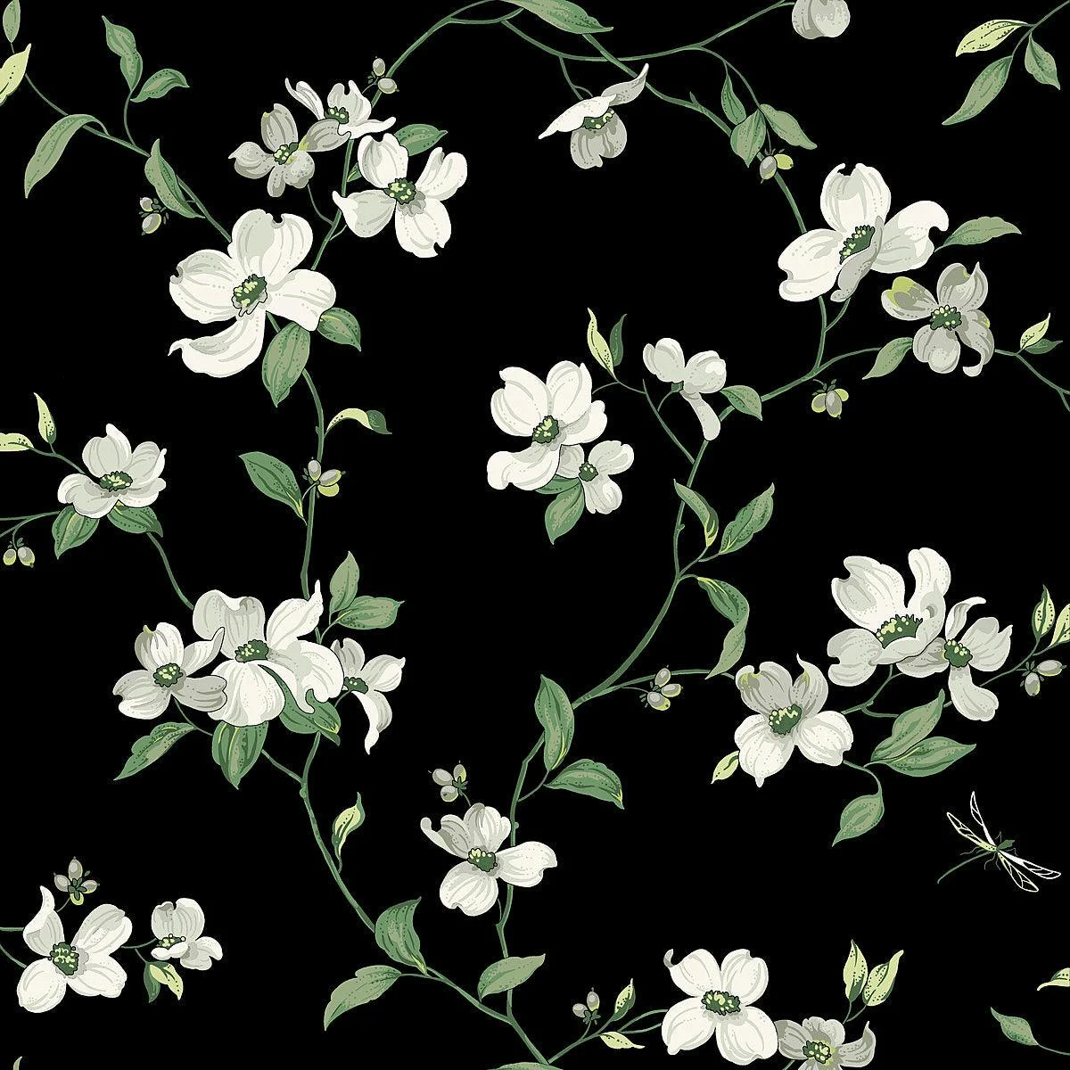 Dogwood Wallpaper // Black