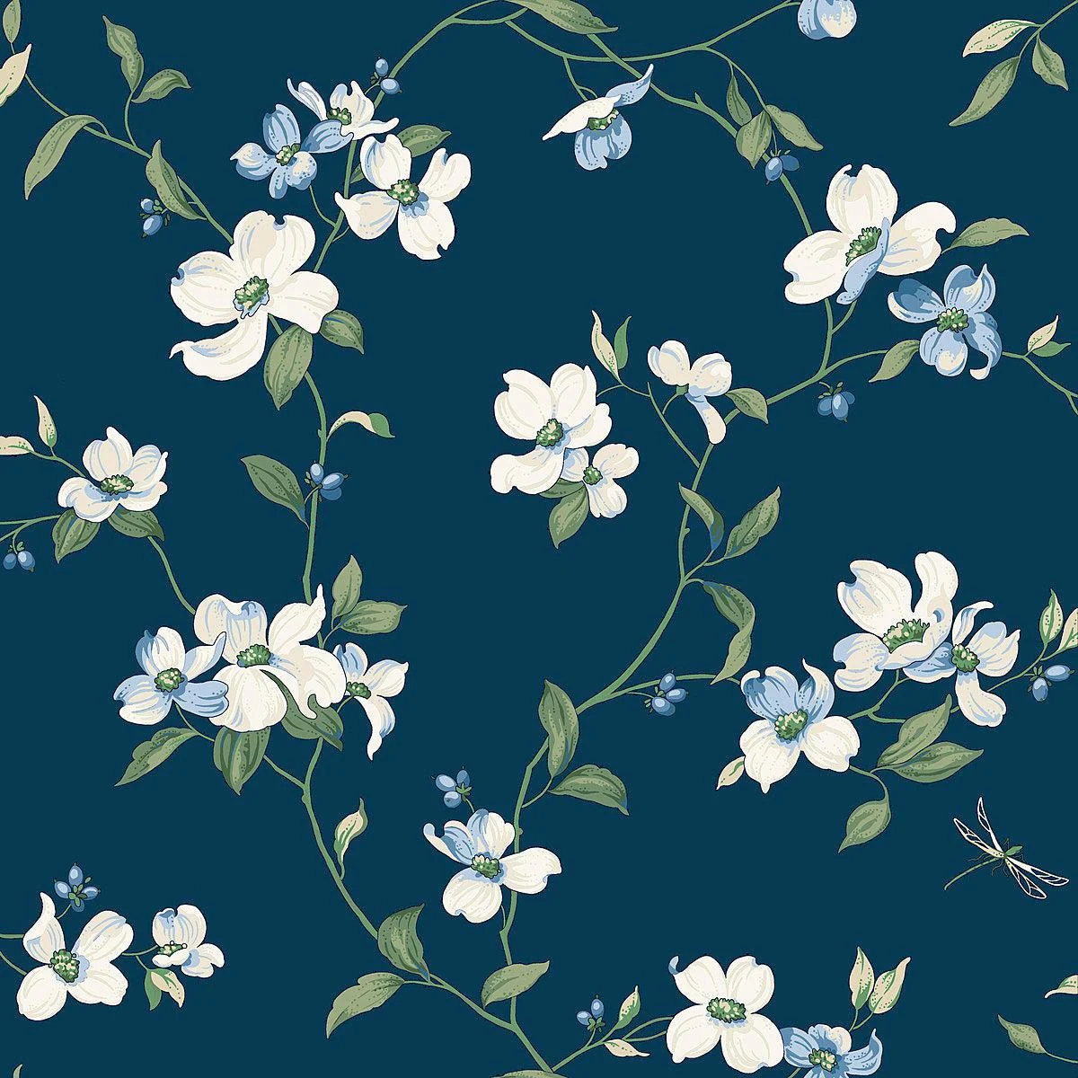 Dogwood Wallpaper // Navy