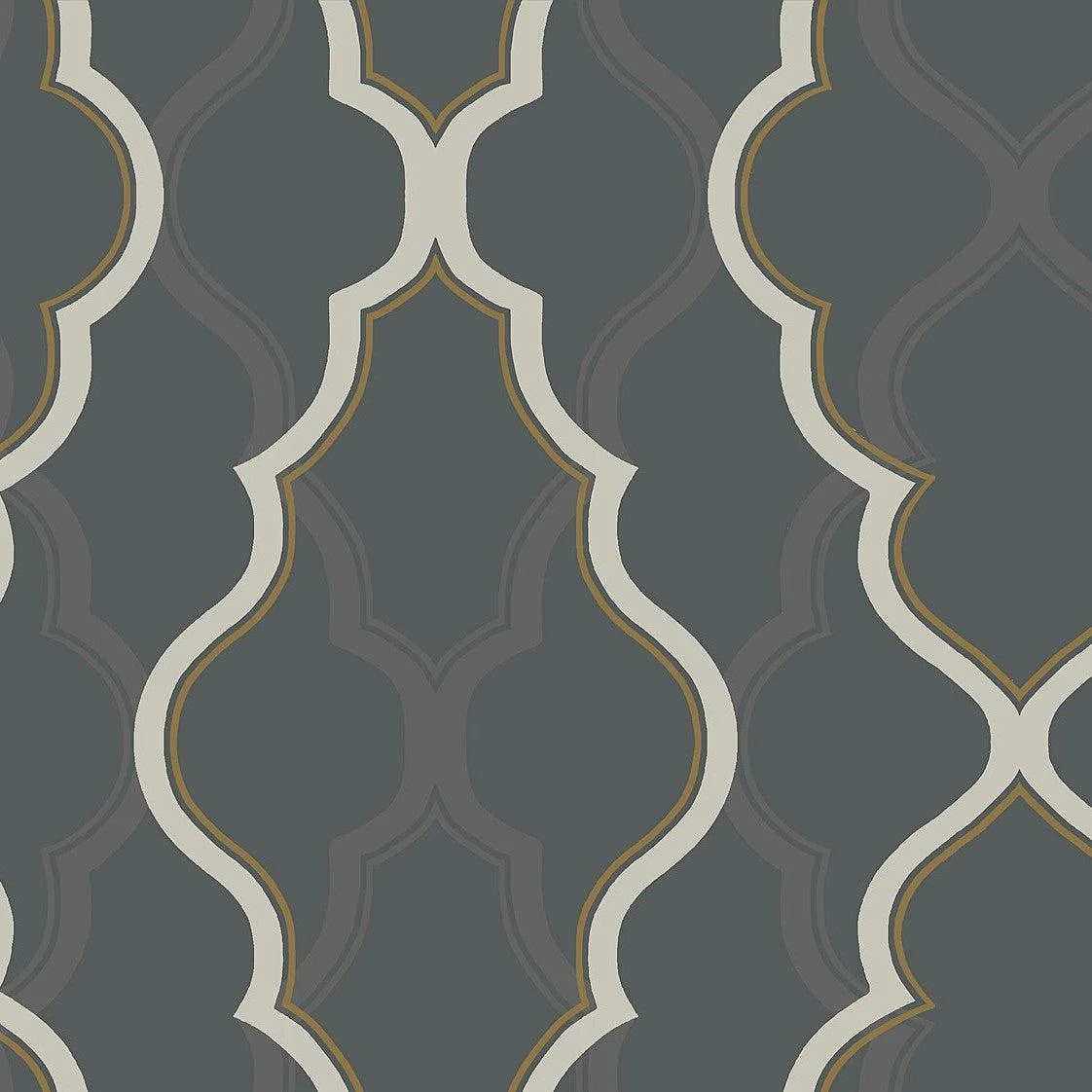 Double Damask Wallpaper // Black
