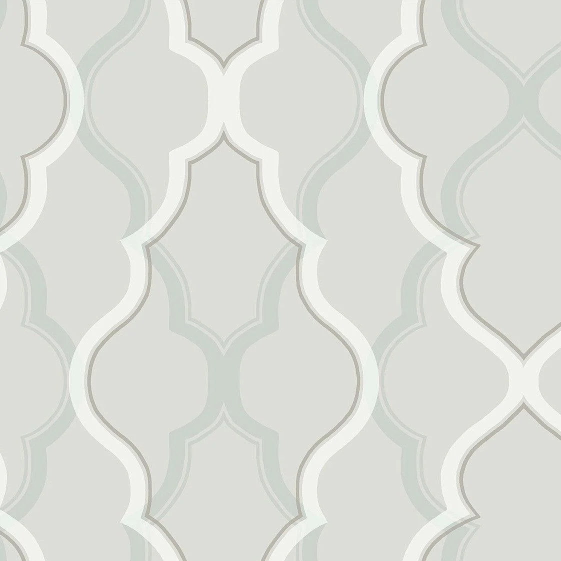 Double Damask Wallpaper // Silver