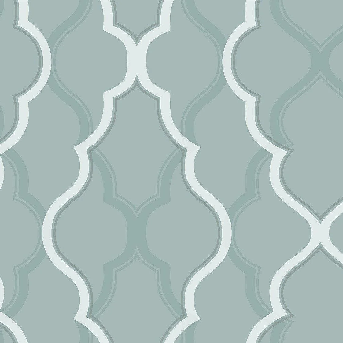 Double Damask Wallpaper // Teal