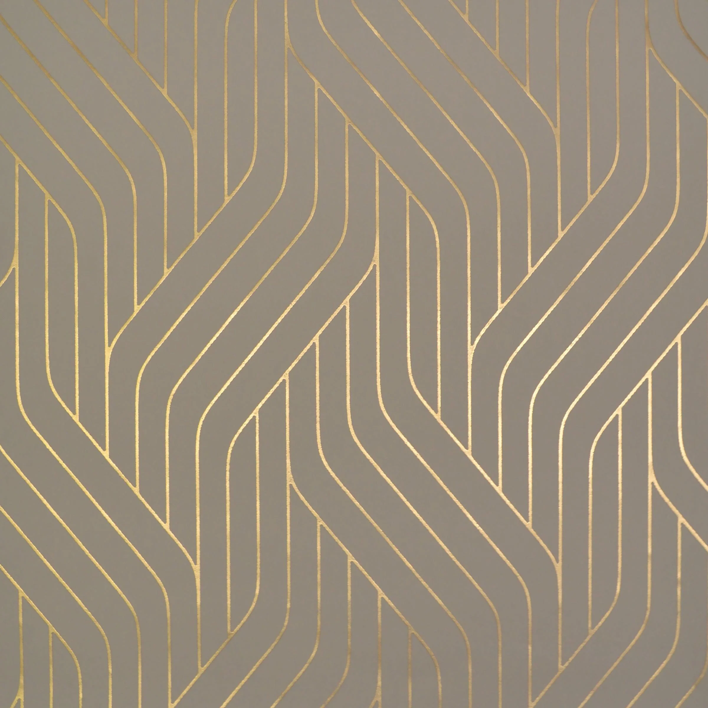 Ebb & Flow Wallpaper // Khaki & Gold
