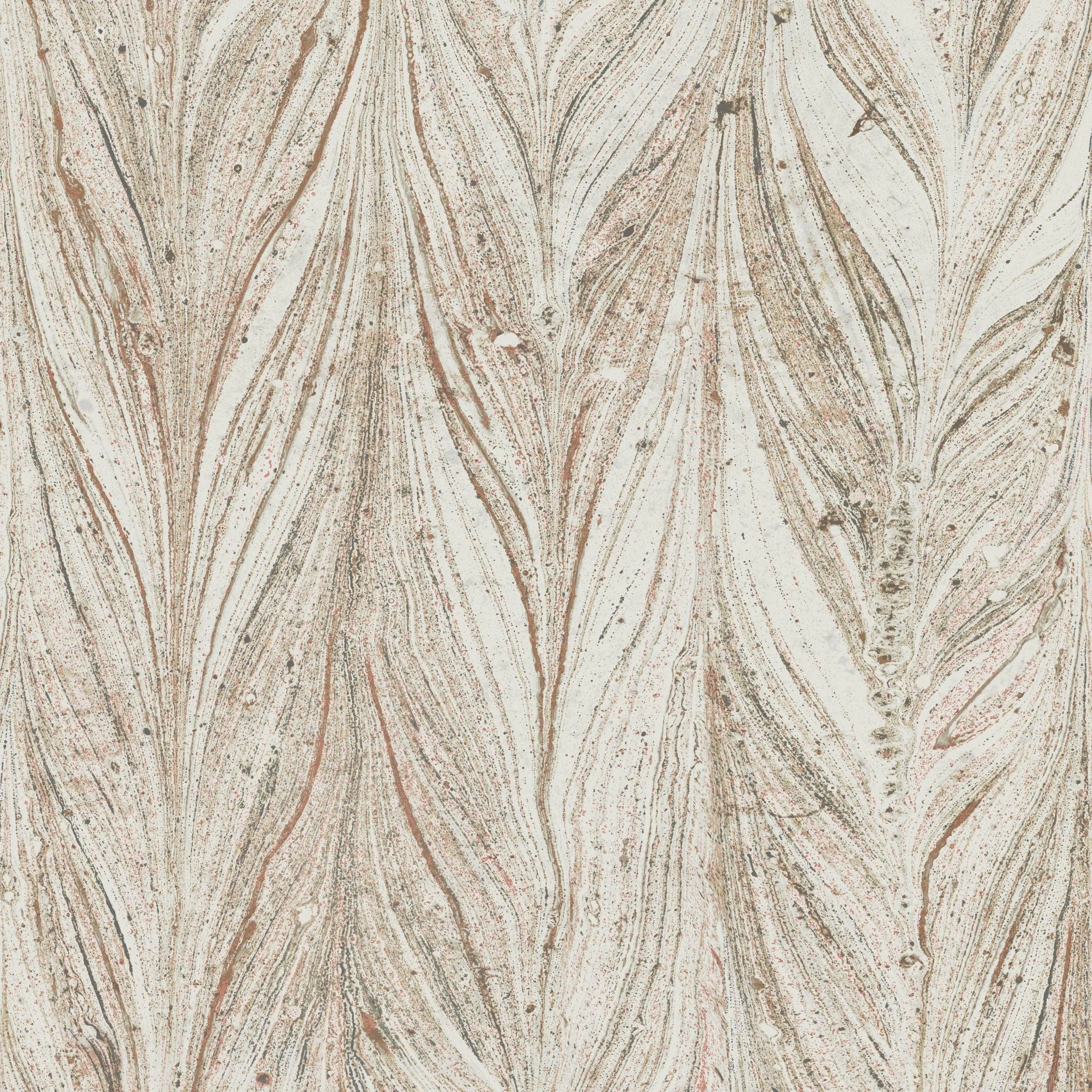 Ebru Marble Wallpaper // Sienna Metallic