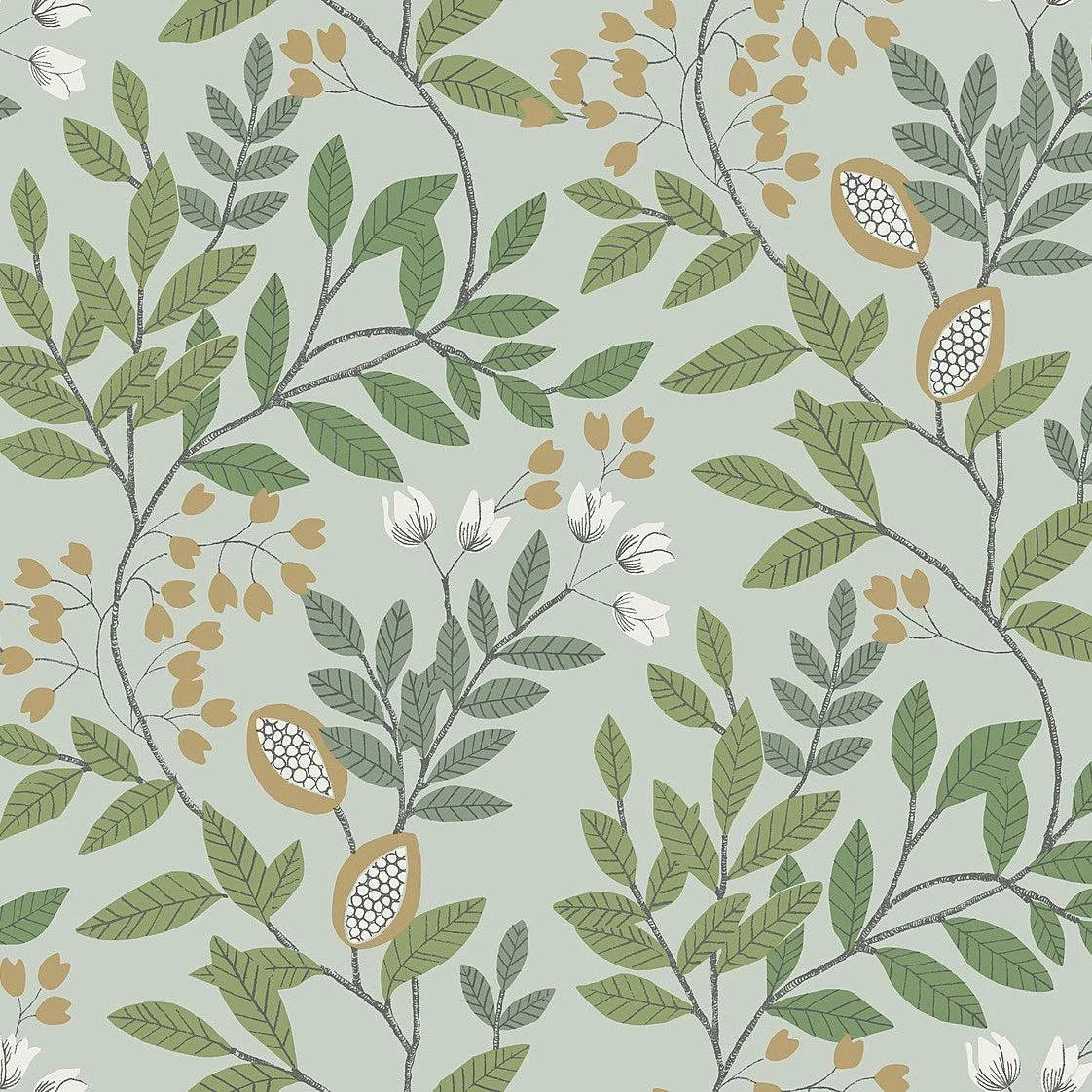 Eden Retreat Wallpaper // Green & Gold