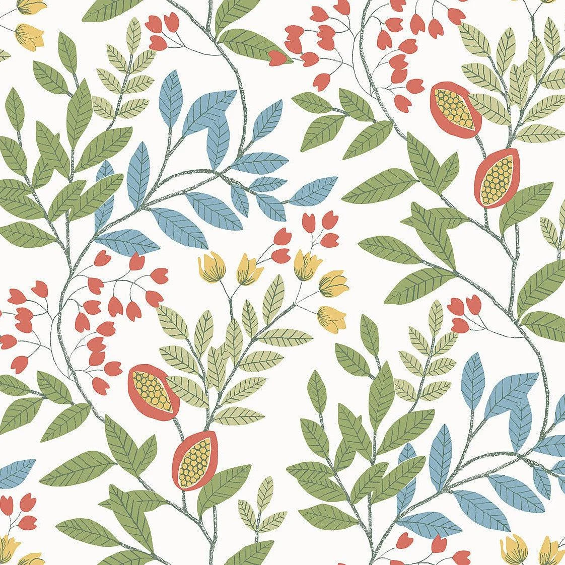 Eden Retreat Wallpaper // White & Multi