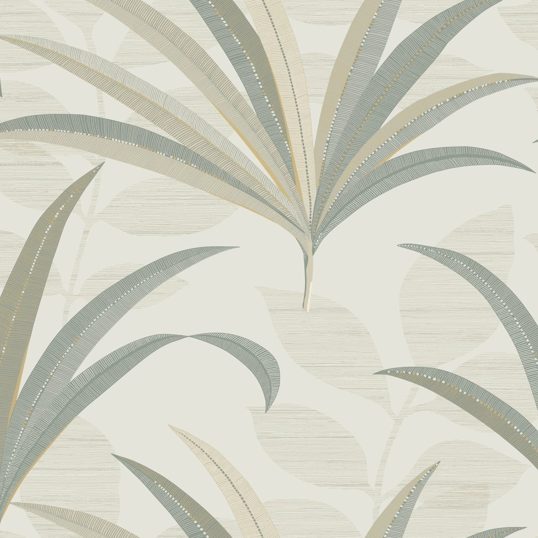 El Morocco Palm Wallpaper // White