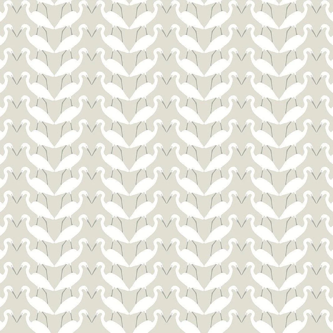 Elegant Birds Peel & Stick Wallpaper // Beige