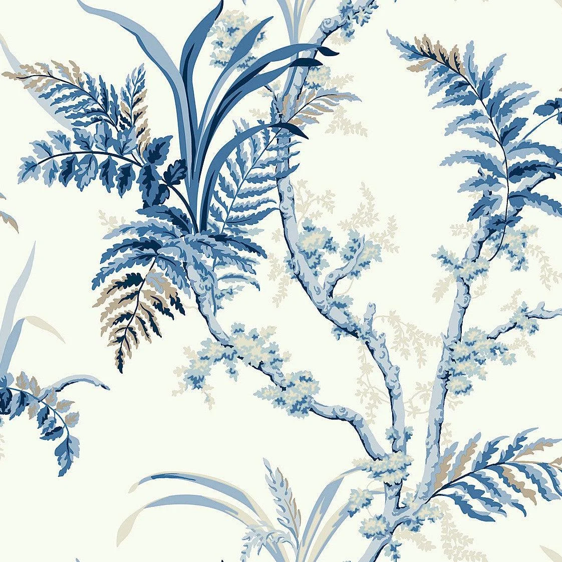 Enchanted Fern Wallpaper // Blue