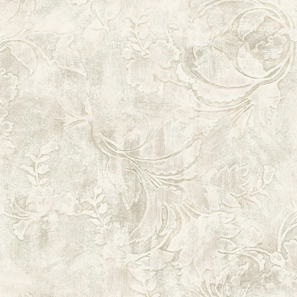 Entablature Scroll Wallpaper // Cream