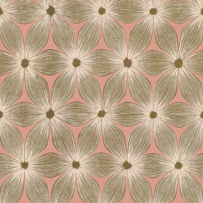 Everlasting Wallpaper // Coral & Gold